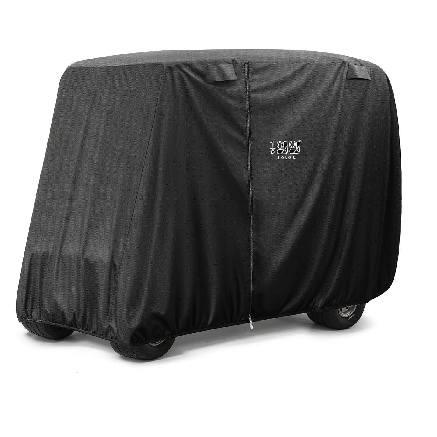 Golf Cart Cover 4 Passenger for Yamaha EZGO Club Car, 420D Waterproof Sunproof Dustproof Enclosure Cover, Black