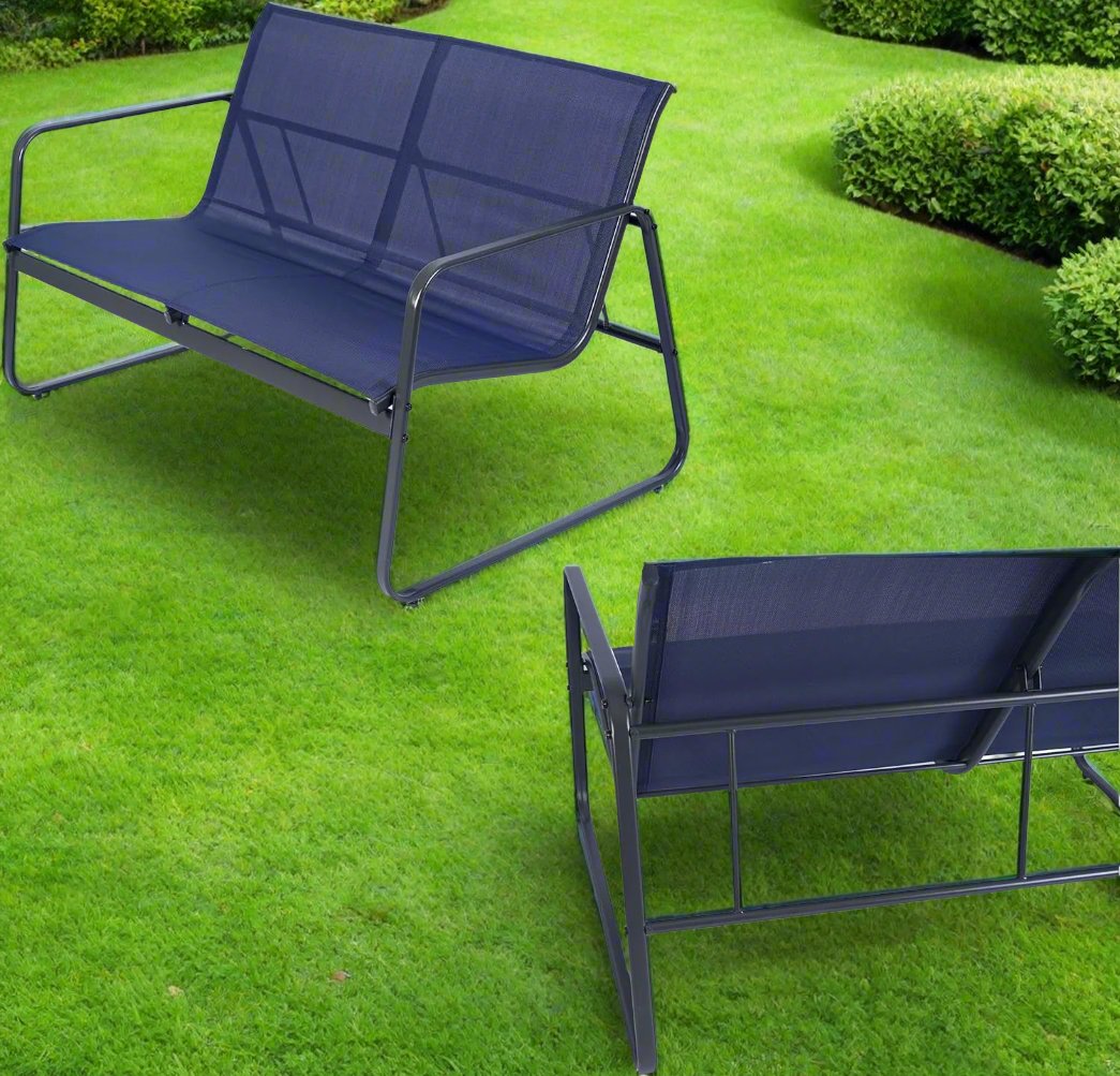 Sofia 4-Piece Navy Patio Set with Metal Frame